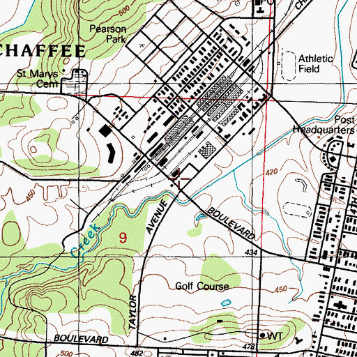 Topographic Map of Arkansas Game and Fish Commission Law Enforcement Fort Smith Regional Office, AR