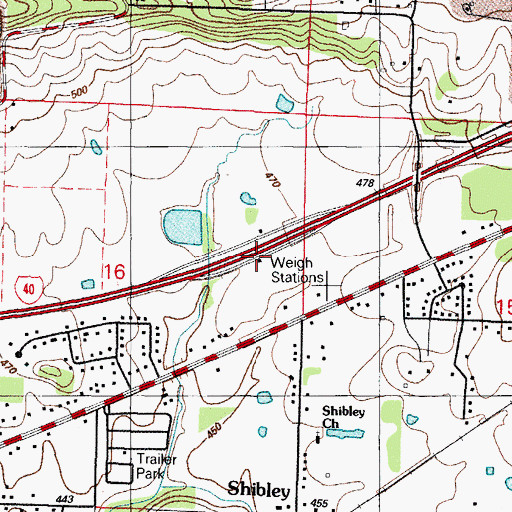 Topographic Map of Arkansas Highway Police Van Buren Station, AR