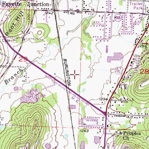 Topographic Map of Washington County Sheriff's Office, AR