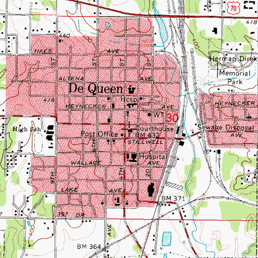 Topographic Map of Sevier County Sheriff Office, AR