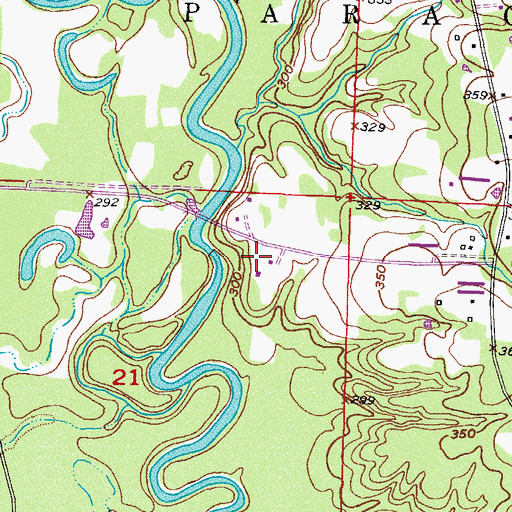 Topographic Map of United States Fish and Wildlife Pond Creek National Wildlife Refuge Park Security, AR