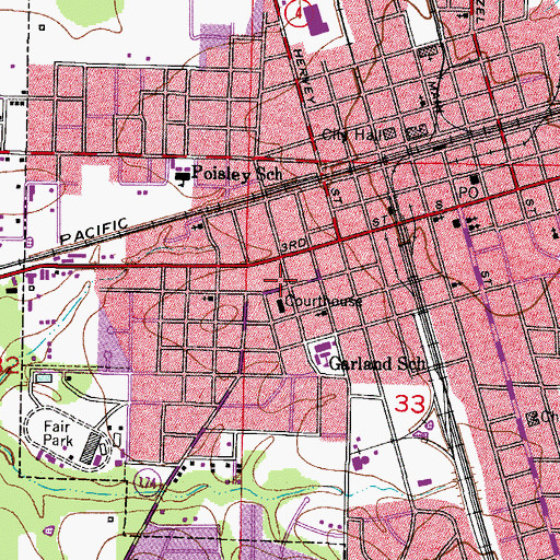 Topographic Map of Hempstead County Sheriff's Office, AR