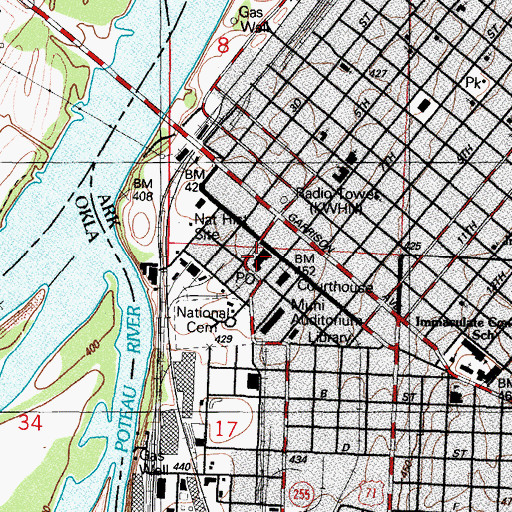 Topographic Map of United States Drug Enforcement Administration - Fort Smith, AR