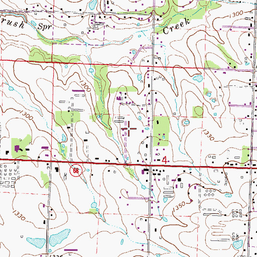 Topographic Map of Arkansas State Police Troop L, AR