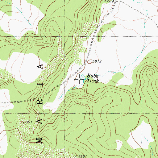 Topographic Map of Bobs Tank, AZ