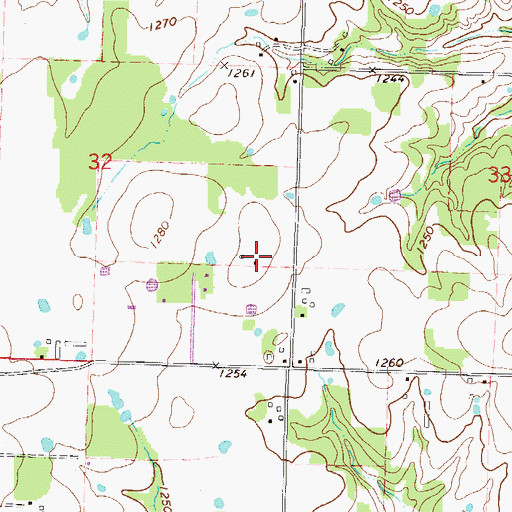 Topographic Map of Northwest Arkansas Regional Airport Police Department, AR