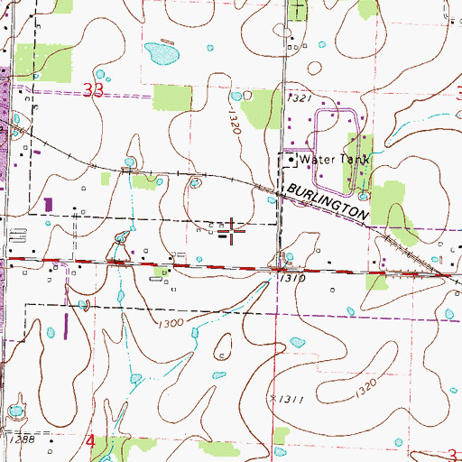 Topographic Map of Northwest Arkansas Community College Department of Public Safety, AR