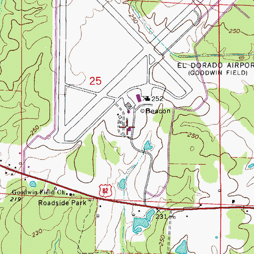 Topographic Map of Fast Ambulance Service, AR