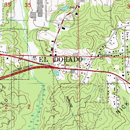 Topographic Map of ProMed Ambulance El Dorado, AR