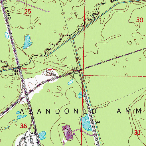 Topographic Map of Ouachita County Ambulance Highland Basic Life Support, AR