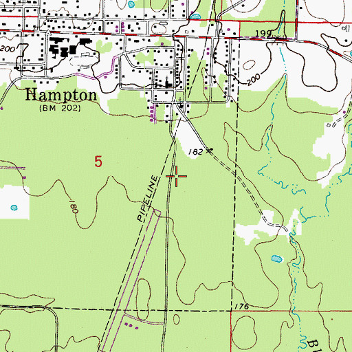 Topographic Map of Calhoun County Ambulance, AR