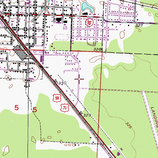 Topographic Map of Lifenet, Incorporated - Ashdown (Ambulance Services), AR