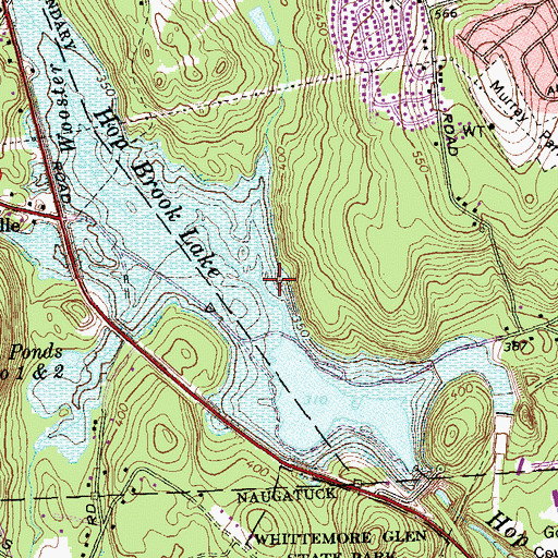 Topographic Map of Welton Brook, CT
