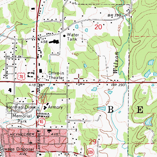 Topographic Map of Lifenet, Incorporated - De Queen (Ambulance Services), AR