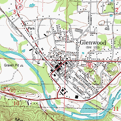 Topographic Map of Emergency Medical Transport, AR