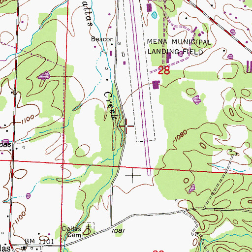 Topographic Map of James Flying Service (Air Medical Services), AR