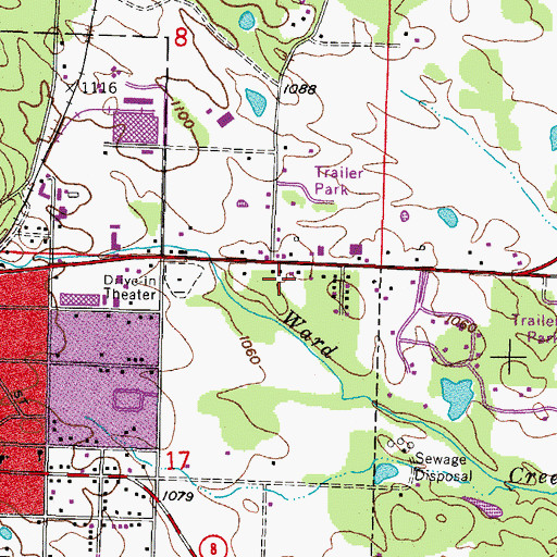 Topographic Map of Southwest Emergency Medical Service, AR