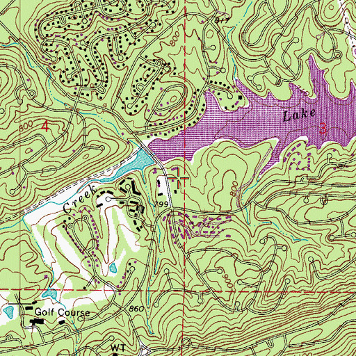 Topographic Map of Hot Springs Village Emergency Medical Services, AR