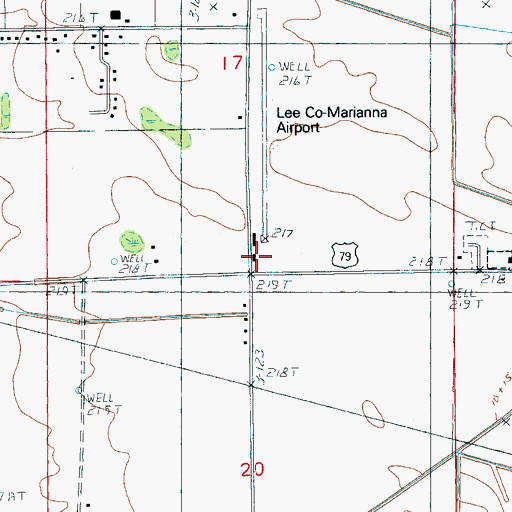 Topographic Map of Air - Evacuation Lifeteam 42, AR