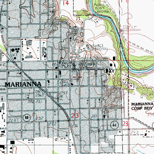 Topographic Map of Pafford Emergency Medical Services, AR