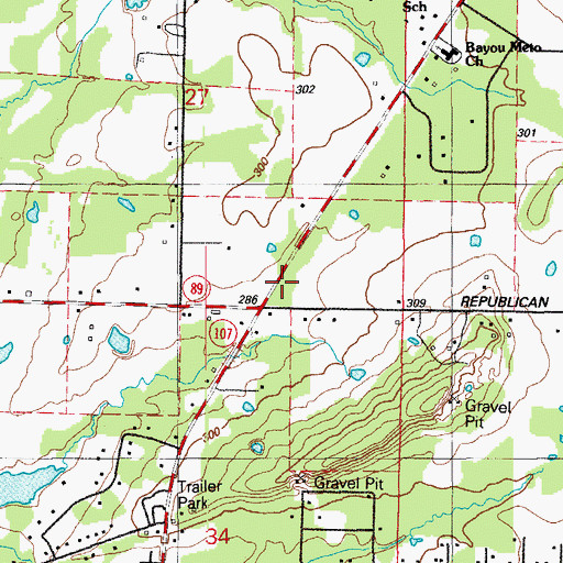 Topographic Map of Metropolitan Emergency Medical Service - North Pulaski, AR