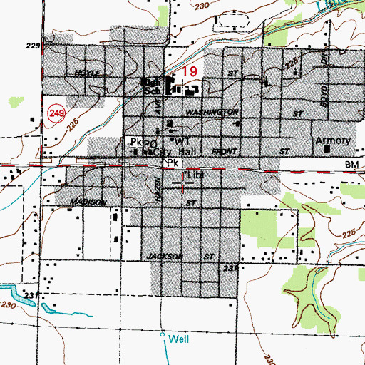 Topographic Map of Southern Paramedic Service Hazen, AR