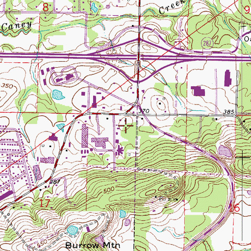 Topographic Map of Med - Tech Emergency Medical Services of Conway County, AR