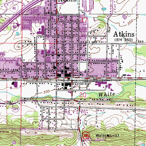 Topographic Map of Pope County Emergency Medical Service Station 2, AR