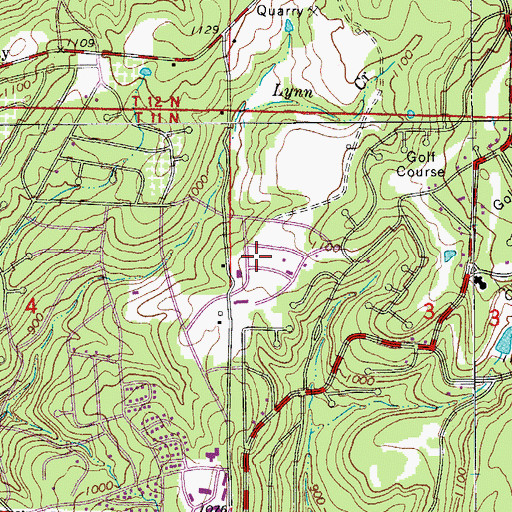 Topographic Map of Fairfield Bay Volunteer Rescue Service, AR