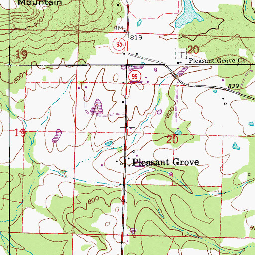 Topographic Map of Scotland Area Fire and Emergency Medical Services, AR