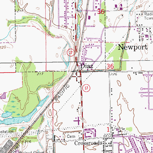 Topographic Map of White River Emergency Medical Services, AR
