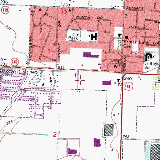 Topographic Map of Medic One Ambulance Service, AR