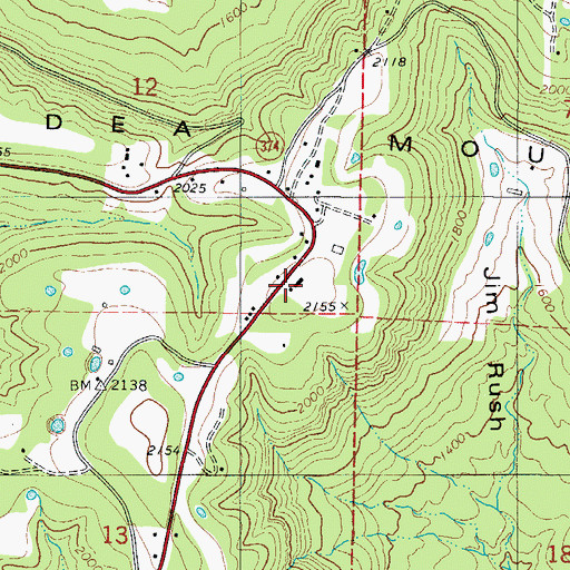Topographic Map of Northern Arkansas Regional Medical Center Emergency Medical Service - Newton County, AR
