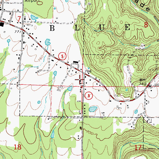 Topographic Map of Vital Link - Mountain View, AR