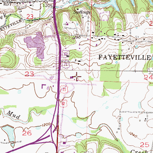 Topographic Map of Metro Ambulance Service and American Medical Response, AR
