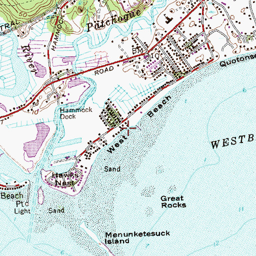 Topographic Map of West Beach, CT