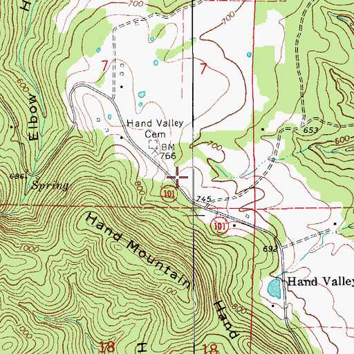 Topographic Map of Rea Valley Volunteer Fire Department Station 2, AR