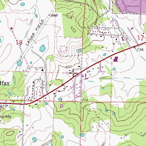 Topographic Map of Action Emergency Medical Services, AR