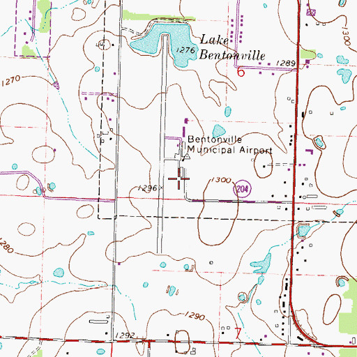 Topographic Map of Ballard Aviation / EagleMed (Air Medical Services), AR
