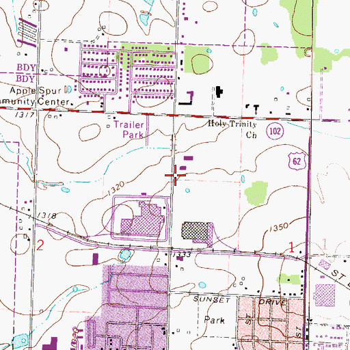 Topographic Map of Arkansas Patient Transfer Rogers, AR