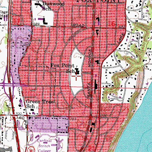 Topographic Map of Stormouth City Park, WI