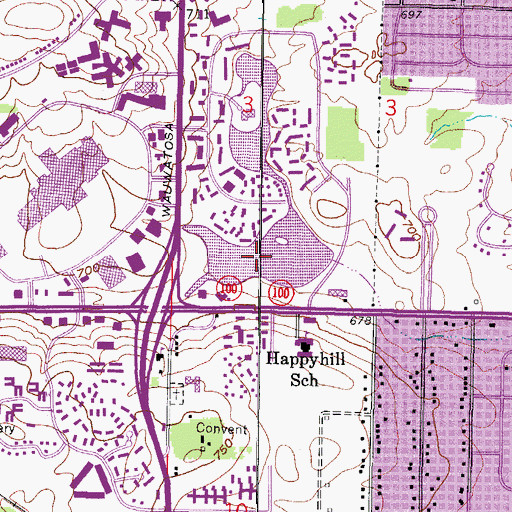 Topographic Map of Northridge Lake, WI