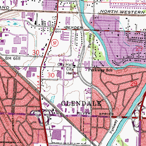 Topographic Map of North Shore Fire Department Station 82, WI