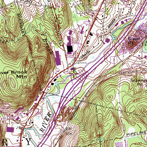 Topographic Map of West Brook, CT