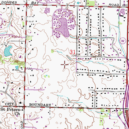 Topographic Map of Grasslyn Nature Preserve, WI