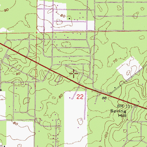 Topographic Map of Iglesia Pentecostal Templo de la Alabanza, FL