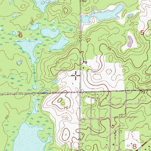 Topographic Map of Levy County Sheriff's Office, FL