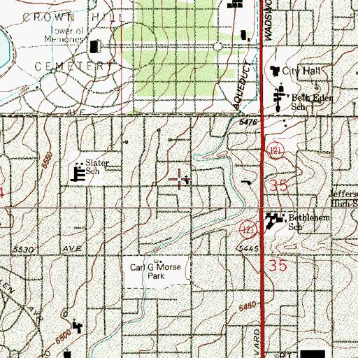 Topographic Map of Saint Paul's Community Church, CO