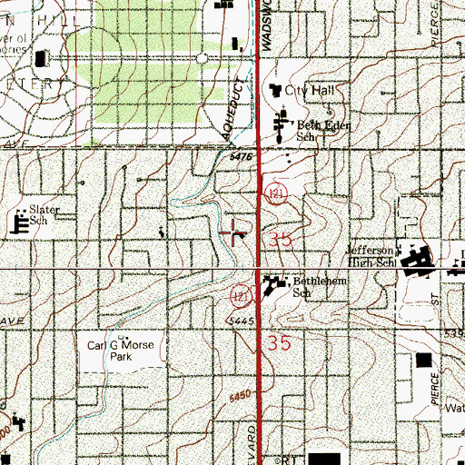 Topographic Map of Saint Rafka Maronite Church, CO