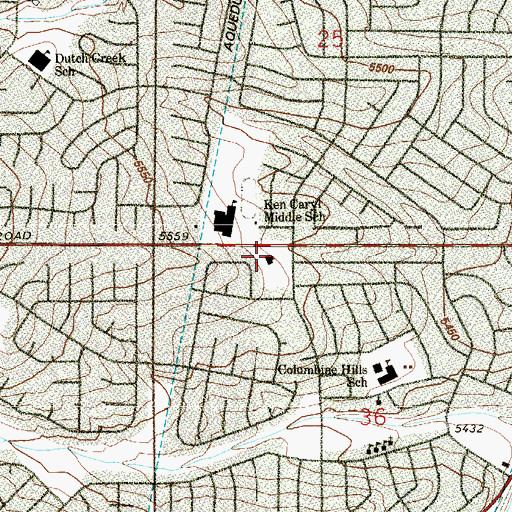 Topographic Map of Saint Philip Lutheran Church, CO